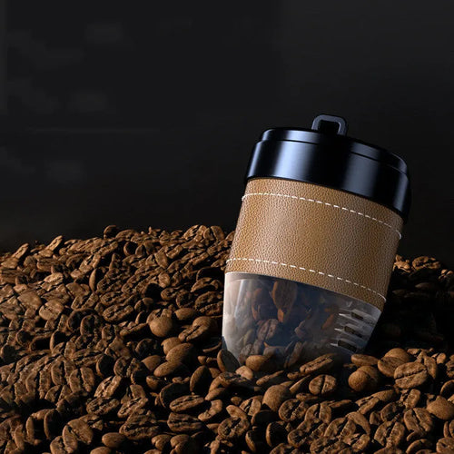 Plastic coffee cup shaped car air freshener with solid coffee beans fragrance in five colour options