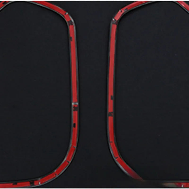 Silver 304 stainless steel interior door audio frame trim set for 20-22 ROOX40 series, 2 pieces, 270x200mm each.