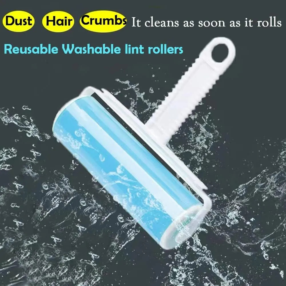 Washable reusable lint roller in choice of colours with protective cover for pet hair removal