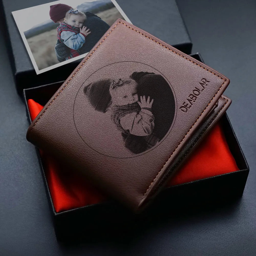 Brown leather men's wallet with a silver zip closure.