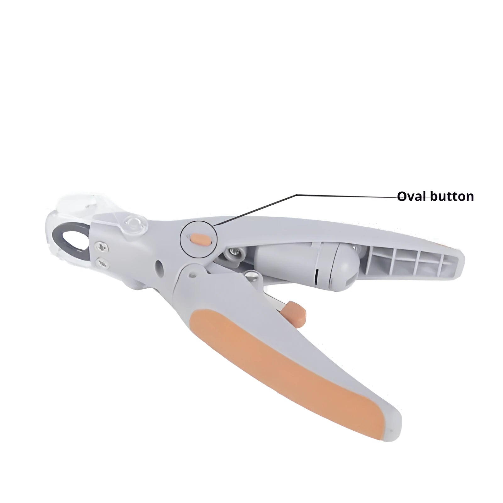 Dog nail clipper with LED light and blood line guide, ABS plastic construction