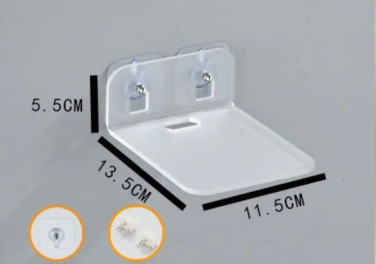 Acrylic right-angle camera wall mount for no-drill installation in black finish