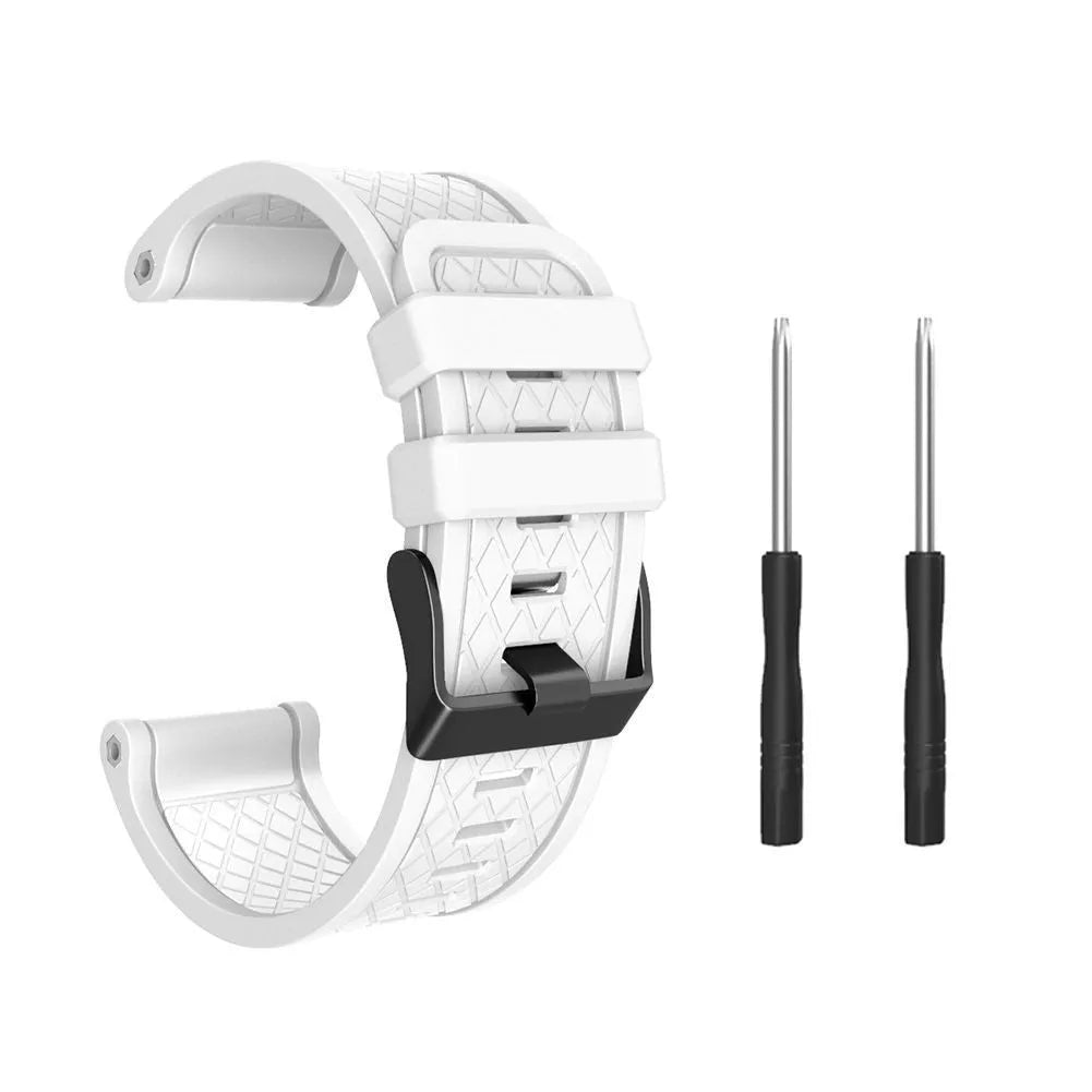 26mm black silicone watch strap with stainless steel button for Jiaming watches