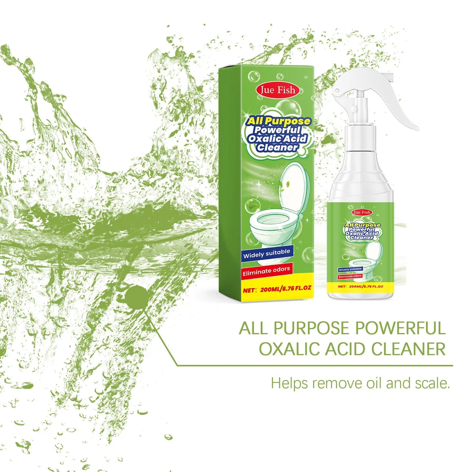 200ml household grease cleaning spray bottle with measurement showing 5.5cm diameter