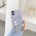 Transparent TPU phone case with daisy flower vertical graffiti design for iPhone XS Max