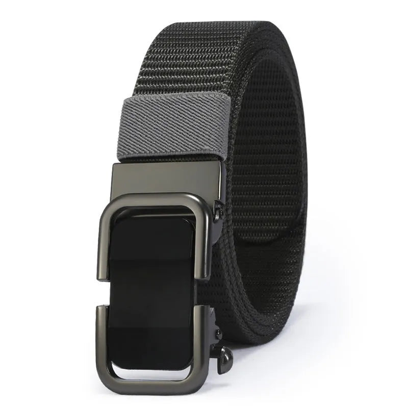 Men's nylon canvas belt with toothless buckle in multiple colour options