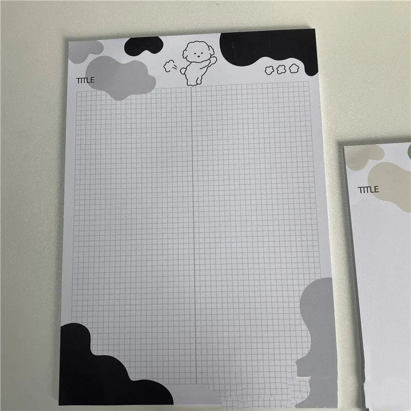 INS Wind Marshmallow Dog B5 sticky note paper pad showing six colour variations