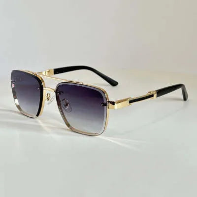 Men's vintage sunglasses with UV protection in retro colours including gradient blue and gold double grey
