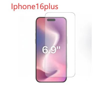Tempered glass screen protector with 9H hardness for iPhone and Samsung phones.