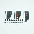 Aluminium alloy manual transmission car pedal set showing brake, accelerator and clutch
