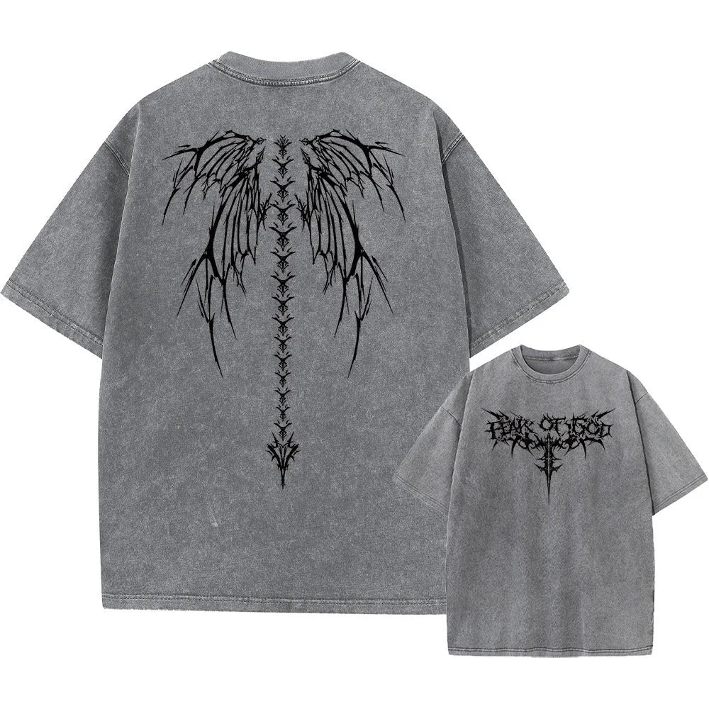 Men's oversized cotton t-shirt with drop shoulder sleeves in loose fit casual style