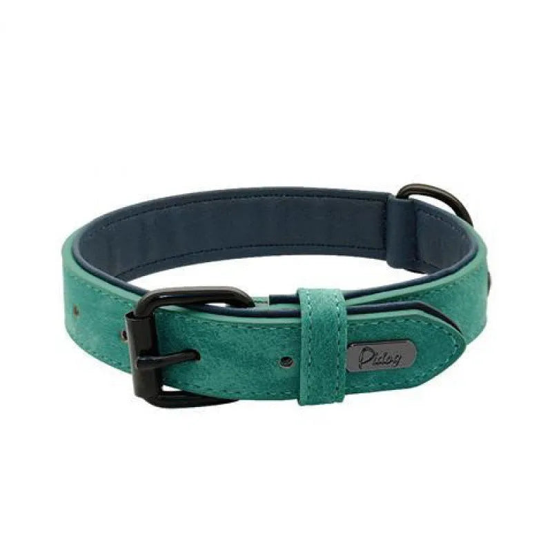 Adjustable dog collar in purple with anti-loss design and durable double-layer construction