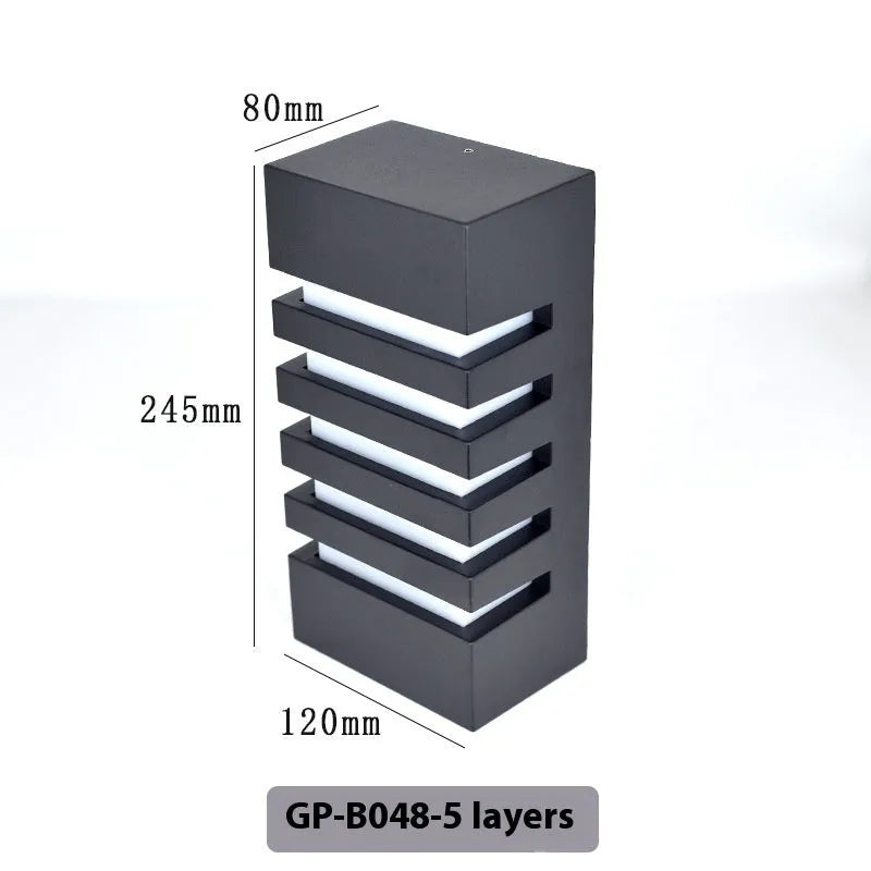 Modern minimalist outdoor wall lamp in aluminium alloy with IP55 rating