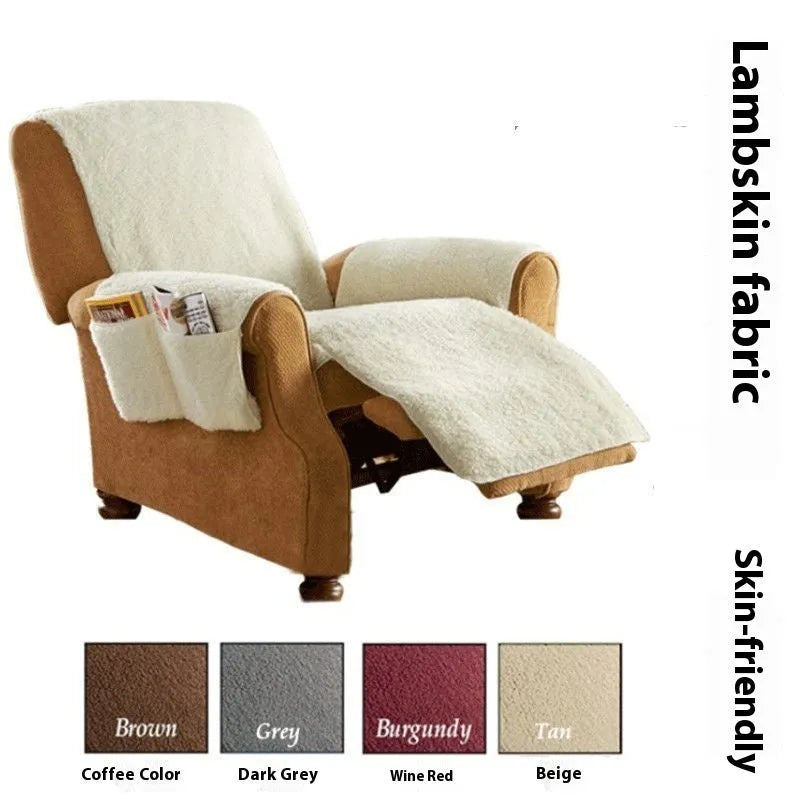 Polyester fibre sofa cushion slipcover shown in a lambswool colour, available in 55cm, 64cm and 71cm seat widths.