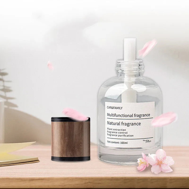 Round glass car mounted fragrance perfume 160ml seat aromatherapy fresh scent