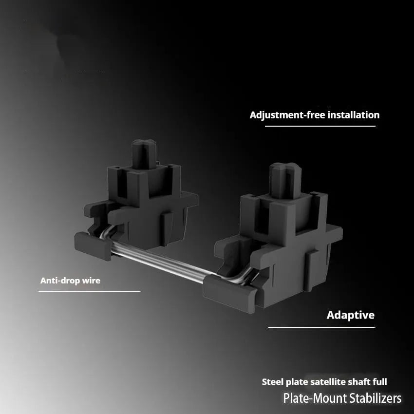 Keyboard Shaft mechanical keyboard space bar stabiliser accessories kit with 4.3-inch wire in black or milky white.