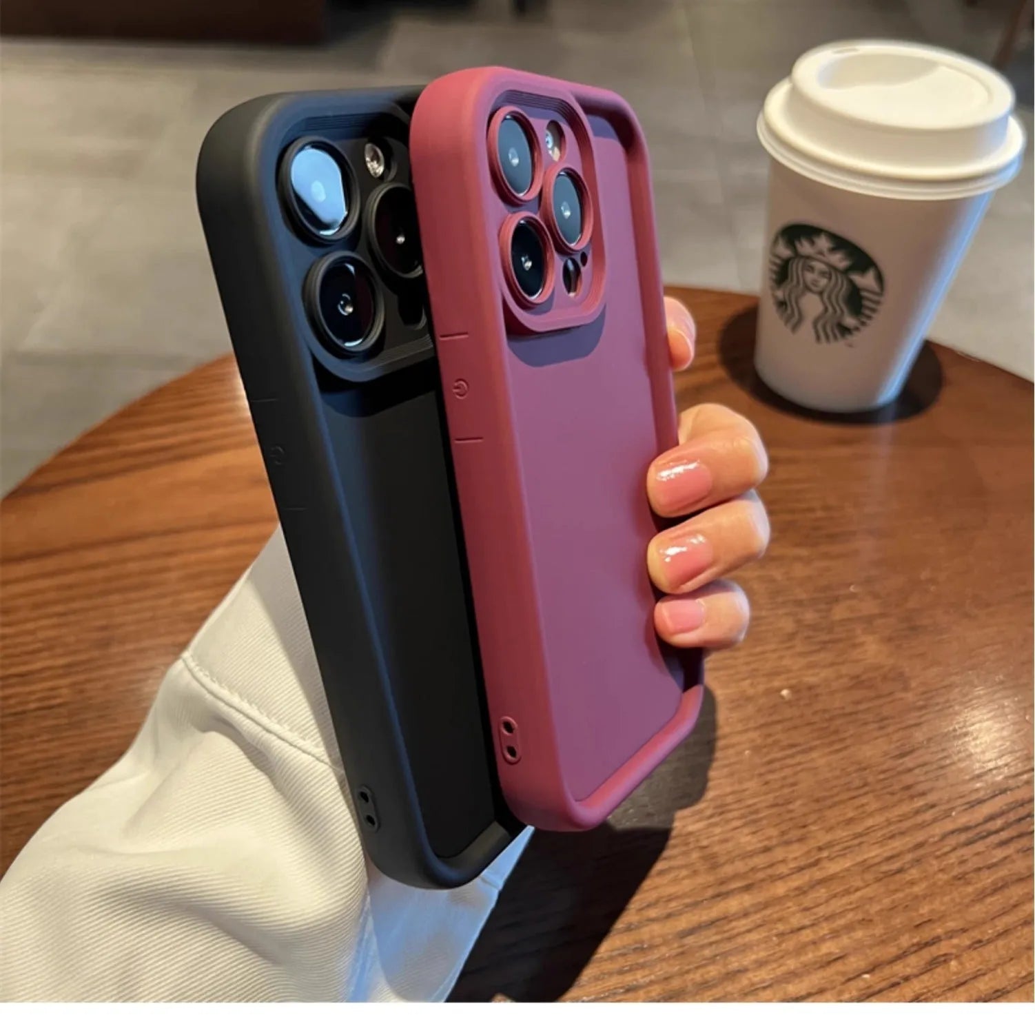 Solid colour silicone phone case for Xiaomi Redmi, anti drop soft shell in Classic Black