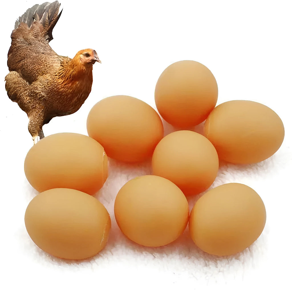 Chicken-flavoured simulation egg dog toy with textured surface for dental cleaning