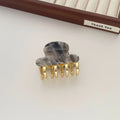 Retro acetate hair barrettes with metal grip in medium size showing R08 colour options