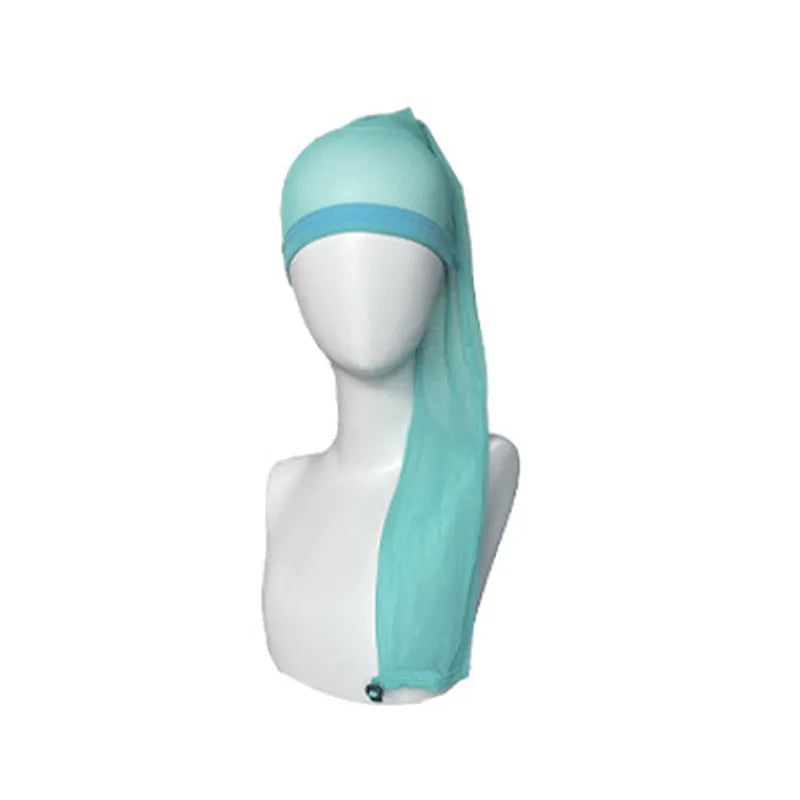 Breathable spandex mesh wig cap shown in multiple colour options including black, brown, leopard, and pastels.
