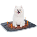 Grey super soft personalised multi-layer pet cushion showing four available size options