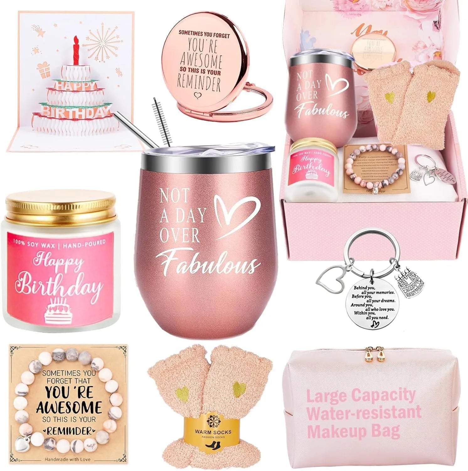 Soy wax aromatherapy candle bath gift set in gift box with multiple design suit options
