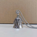Vintage-style white angel wings feather necklace and keychain made from electroplated alloy.