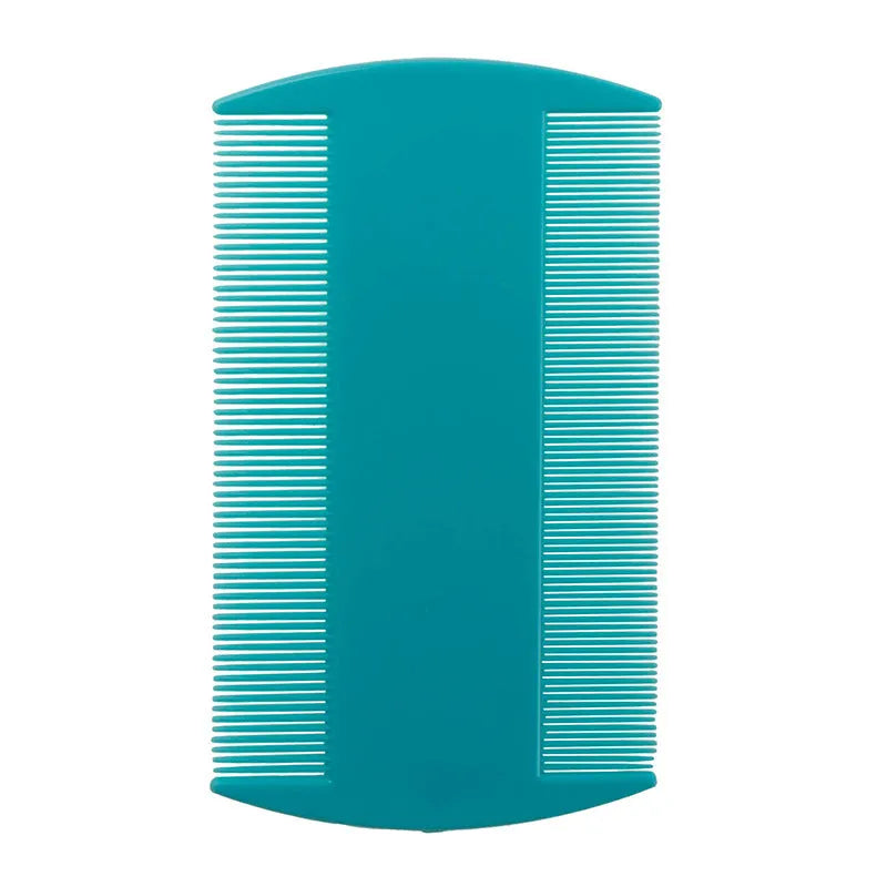 Fine teeth double-edged flea comb for pets and humans in plastic construction