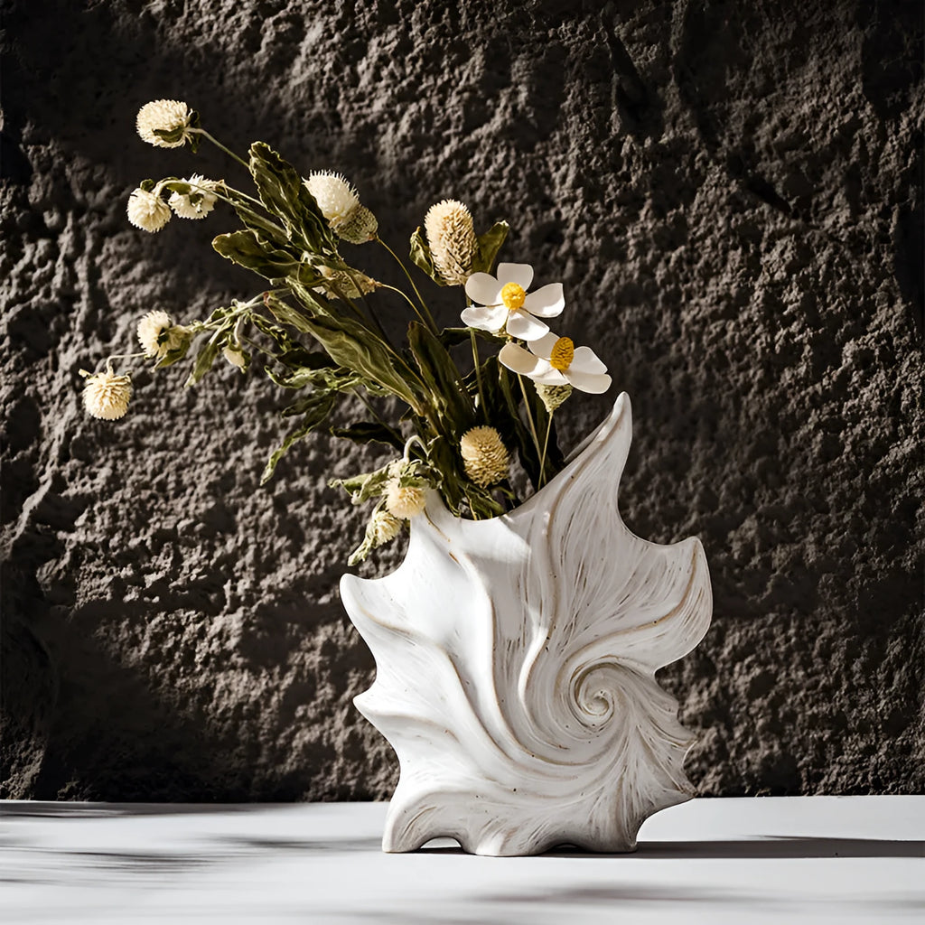 Retro style ceramic vase with coloured glaze finish, shown as a decorative home decor centrepiece.