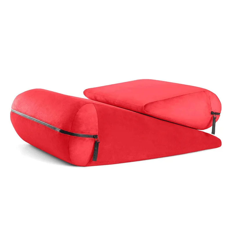 High density sponge triangle furniture pad pillow in 68x33x25cm size with embroidered surface