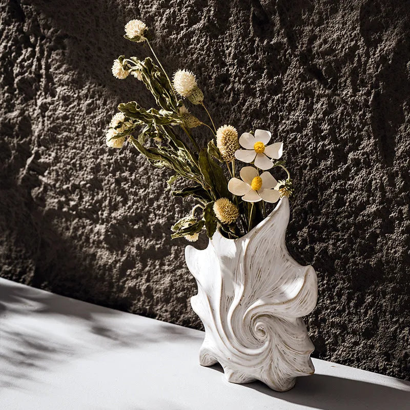 Retro style ceramic vase with coloured glaze finish, shown as a decorative home decor centrepiece.