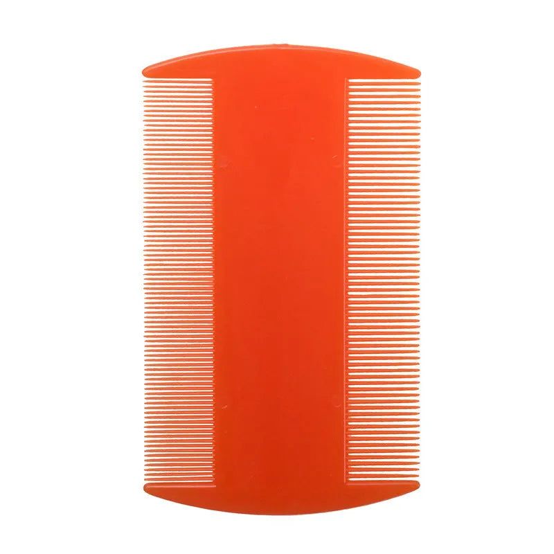 Fine teeth double-edged flea comb for pets and humans in plastic construction