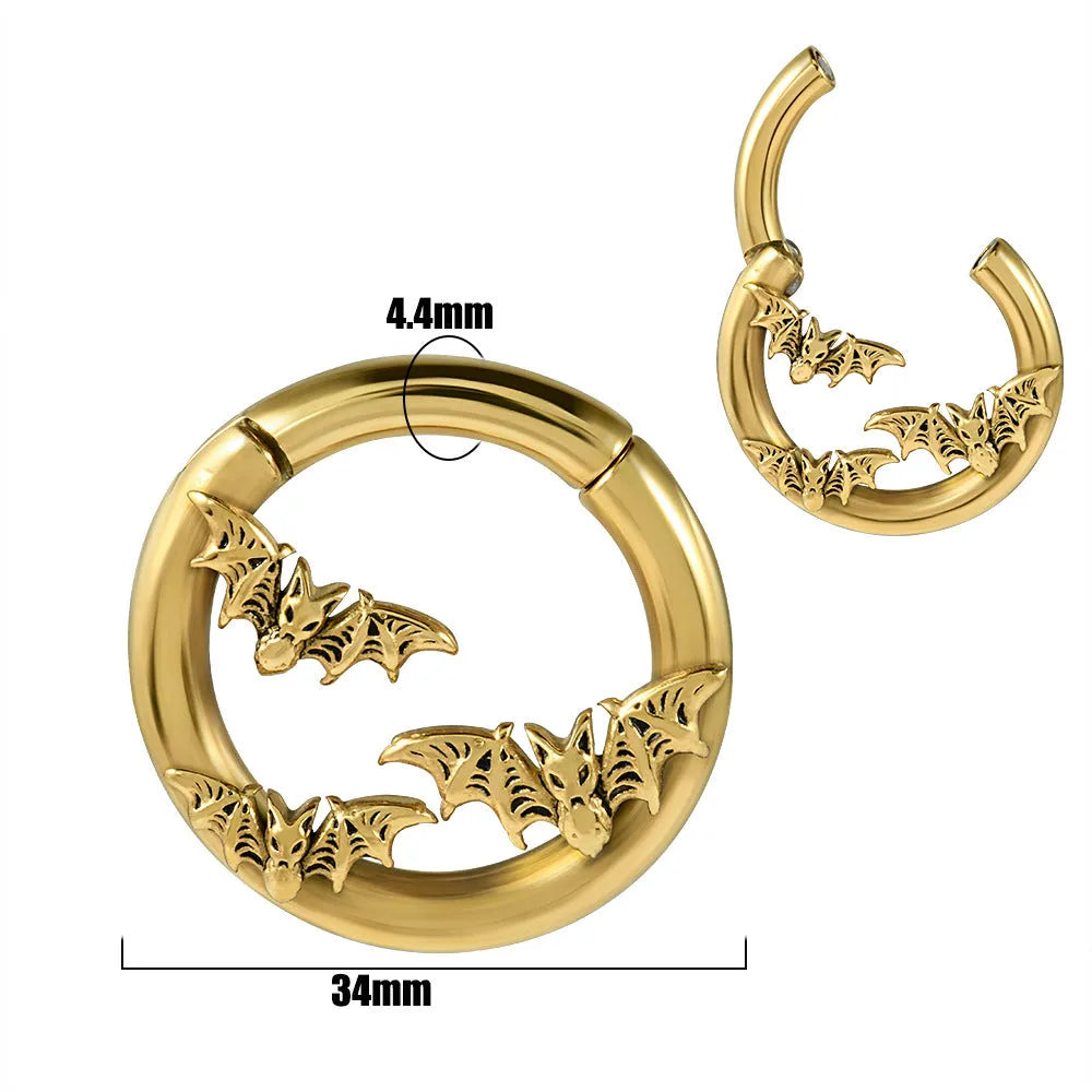 Stainless steel fashion earrings with totem patterning in multiple colour options