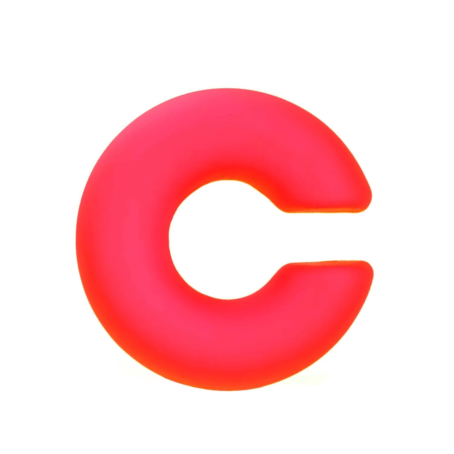Geometric C-shape clip-on earrings with matte coarse finish in candy colours for women without pierced ears