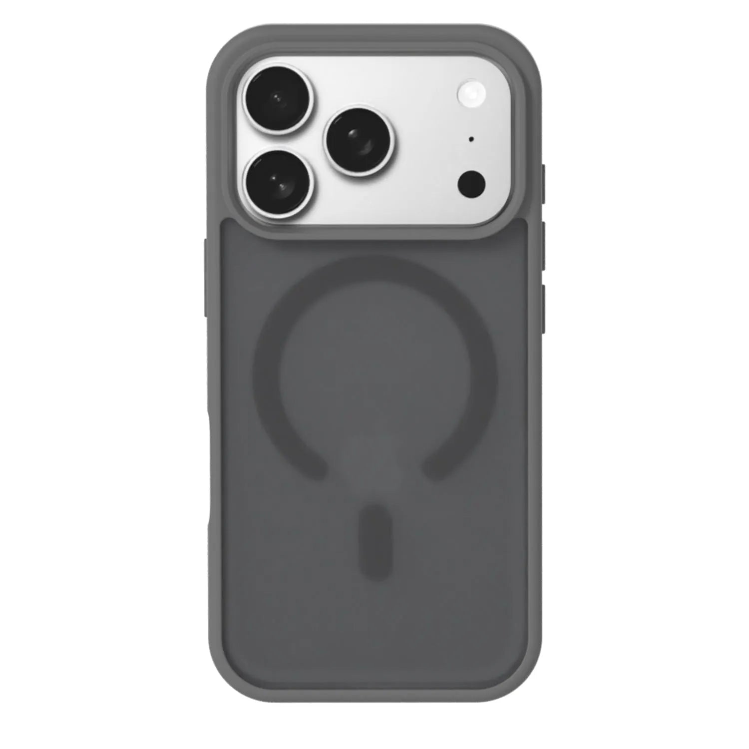 Skin-sensitive magnetic phone case frosted translucent drop-resistant cover for iPhone in black