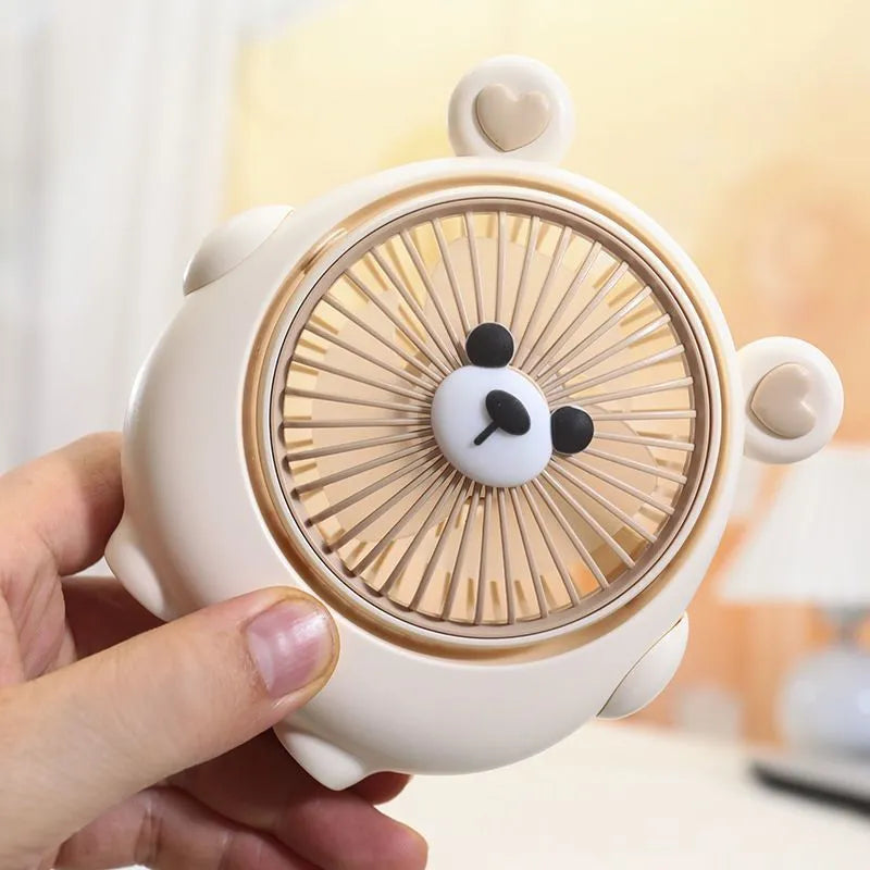 USB desktop electric fan in plastic housing with three-speed settings and quiet operation