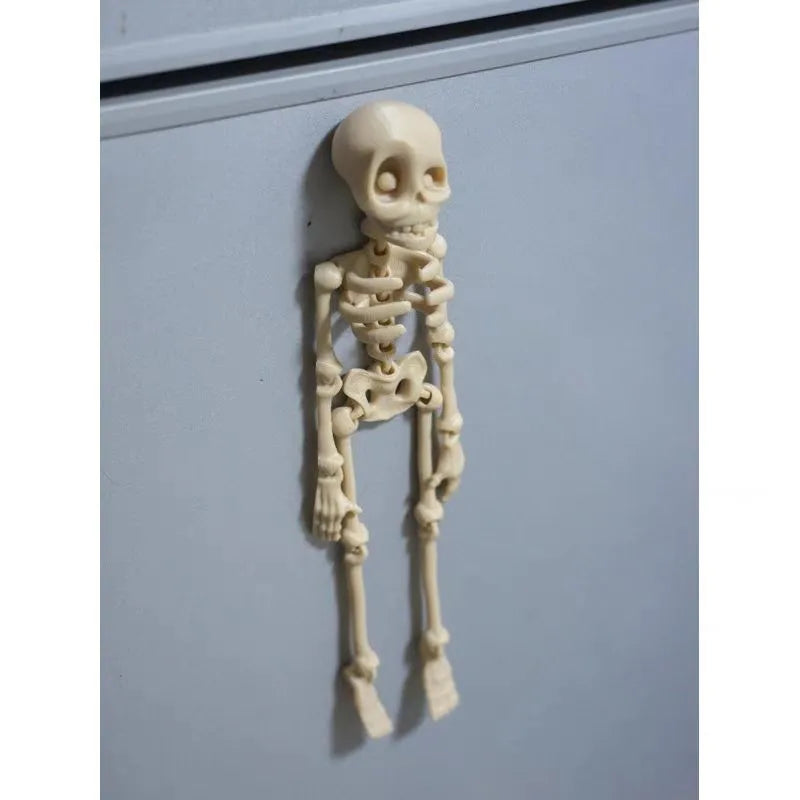 3D printed PLA skull refrigerator magnet in multiple colour options for Halloween decoration