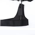 Portable umbrella holder with fixed shoulder strap in black diving cloth material