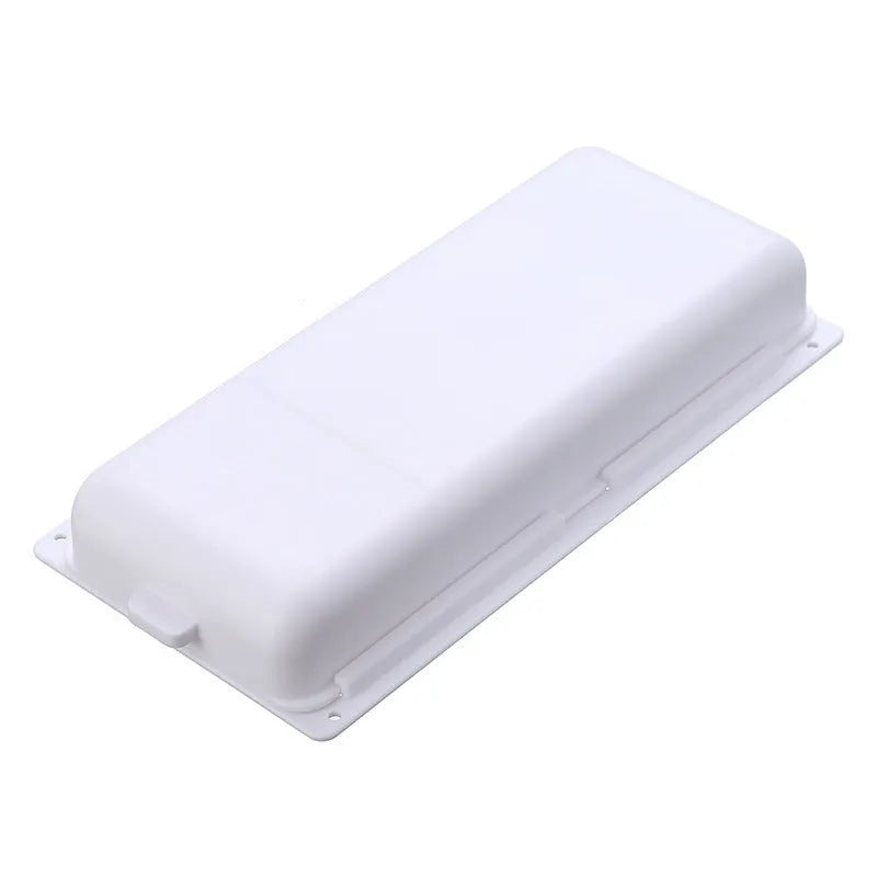 Adhesive-mounted plastic storage drawer with covered design and internal grid compartments