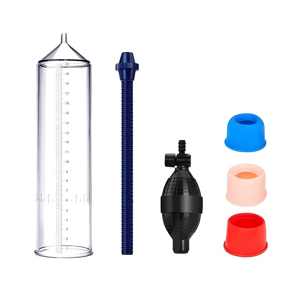 Silicone cover accessory for male penis simulator exercise machine with components