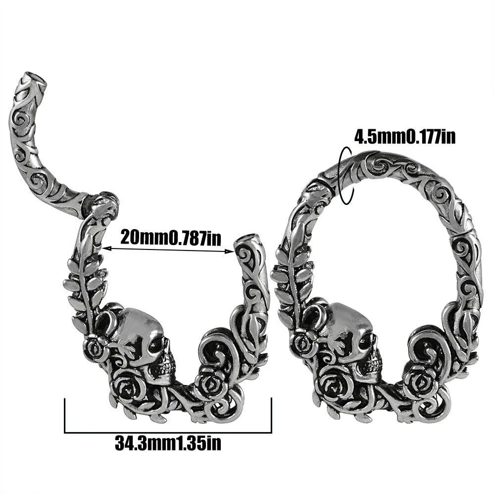 Stainless steel fashion earrings with totem patterning in multiple colour options