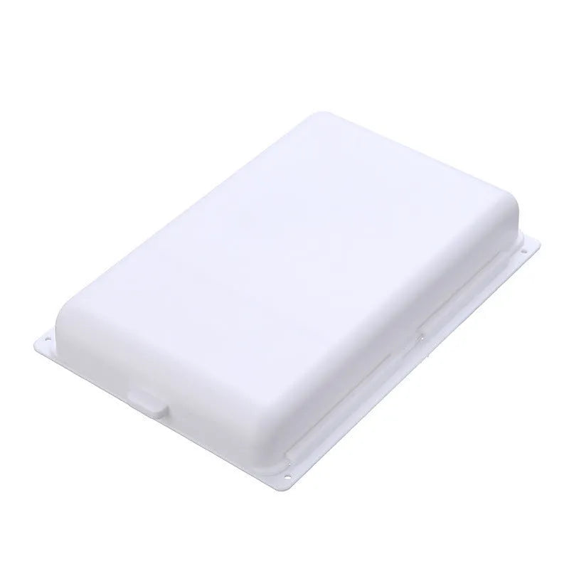Adhesive-mounted plastic storage drawer with covered design and internal grid compartments