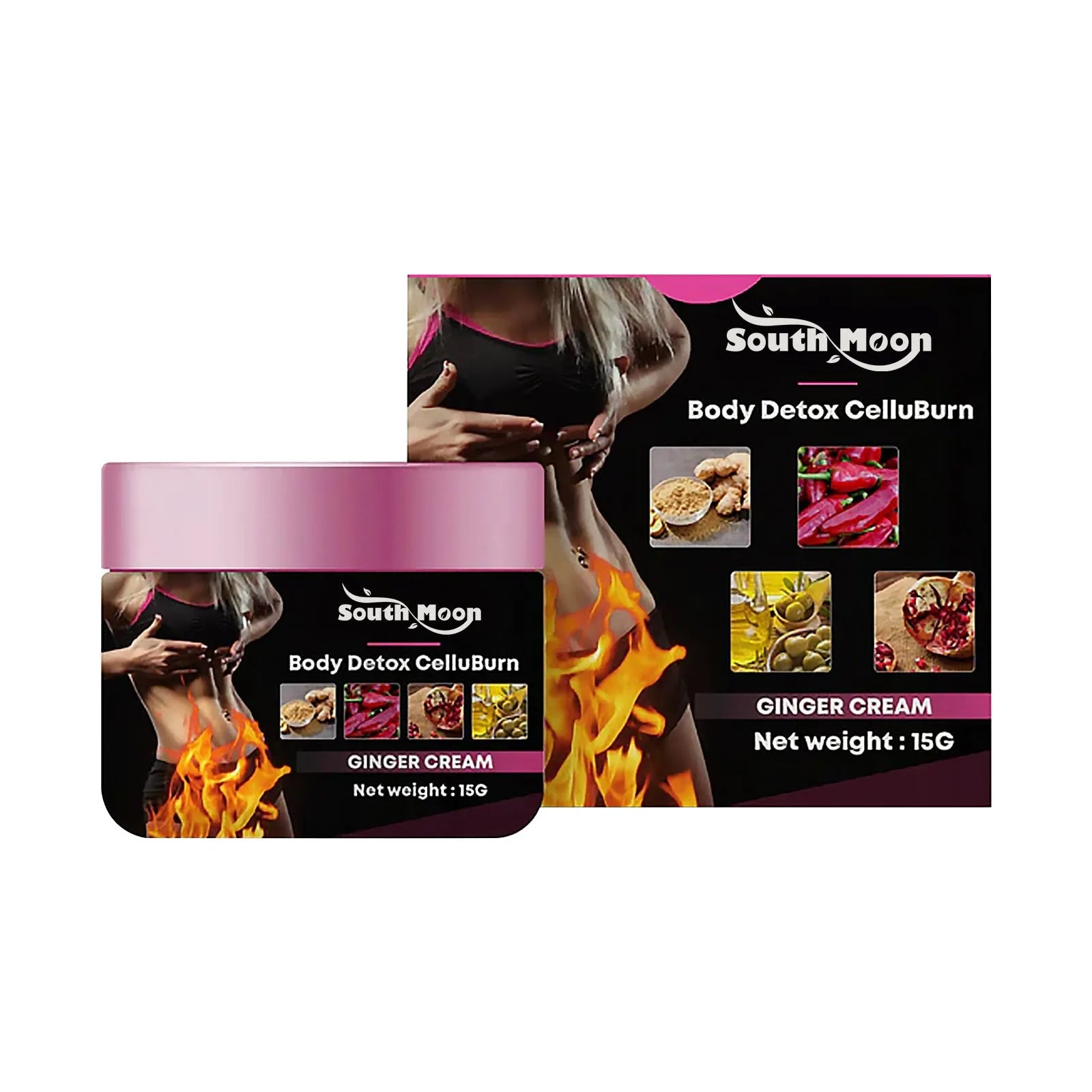 15g tube of ginger body shaping cream for thigh slimming and tightening
