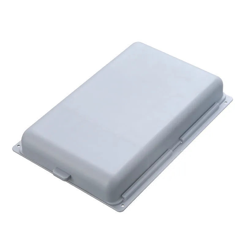 Adhesive-mounted plastic storage drawer with covered design and internal grid compartments
