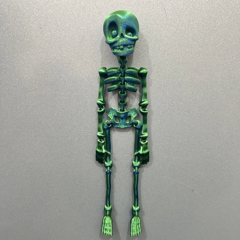 3D printed PLA skull refrigerator magnet in multiple colour options for Halloween decoration