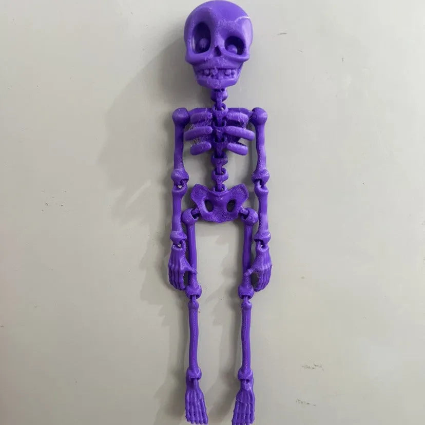 3D printed PLA skull refrigerator magnet in multiple colour options for Halloween decoration