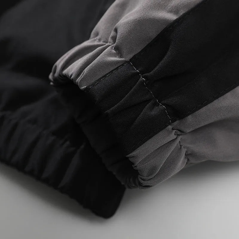 Men's casual jacket with stitching contrast colour pattern and side seam pockets
