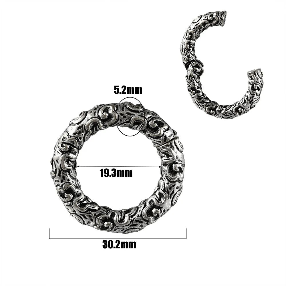 Stainless steel fashion earrings with totem patterning in multiple colour options