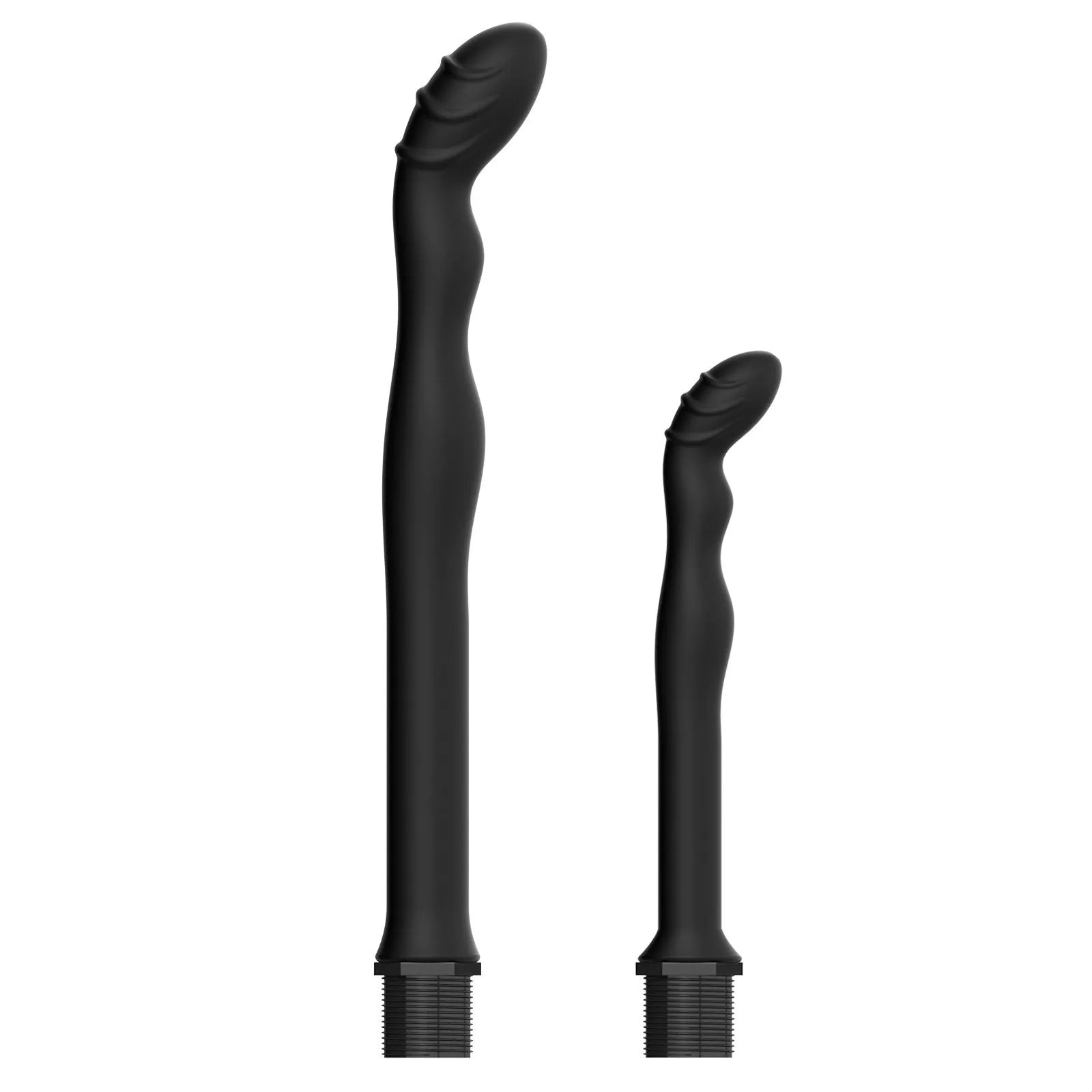 Black silicone hosepipe flusher drain cleaning tool in large and small size options