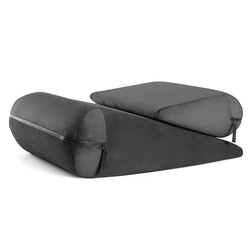 High density sponge triangle furniture pad pillow in 68x33x25cm size with embroidered surface